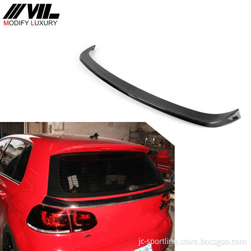 VW Golf 6 MK6 VII GTI R20 Carbon Fiber Rear Spoiler Wing